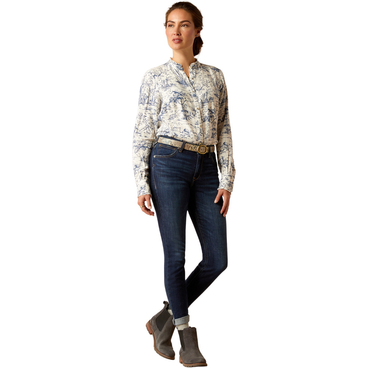 2025 Ariat Femmes Haute Taille Fine Sangle 10051887 - Puerto Rico
